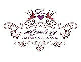 Front View Thumbnail - Spanish Rose & Orchid Will You Be My Matron of Honor Card - Classic