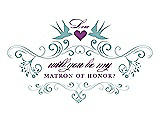 Front View Thumbnail - Seaside & Orchid Will You Be My Matron of Honor Card - Classic