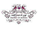 Front View Thumbnail - Watermelon & Orchid Will You Be My Matron of Honor Card - Classic