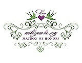 Front View Thumbnail - Appletini & Orchid Will You Be My Matron of Honor Card - Classic