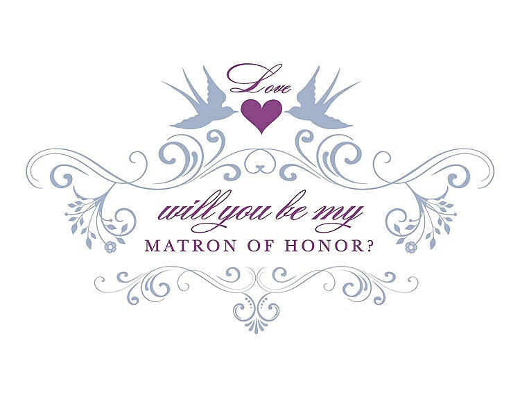 Front View - Arctic & Orchid Will You Be My Matron of Honor Card - Classic