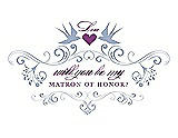 Front View Thumbnail - Arctic & Orchid Will You Be My Matron of Honor Card - Classic