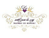Front View Thumbnail - Buttercup & Orchid Will You Be My Matron of Honor Card - Classic