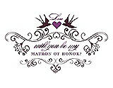 Front View Thumbnail - Bordeaux & Orchid Will You Be My Matron of Honor Card - Classic