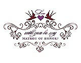 Front View Thumbnail - Burgundy & Orchid Will You Be My Matron of Honor Card - Classic