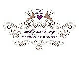 Front View Thumbnail - Cappuccino & Orchid Will You Be My Matron of Honor Card - Classic