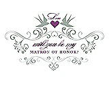 Front View Thumbnail - Celadon & Orchid Will You Be My Matron of Honor Card - Classic