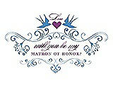 Front View Thumbnail - Cornflower & Orchid Will You Be My Matron of Honor Card - Classic