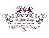 Front View Thumbnail - Claret & Orchid Will You Be My Matron of Honor Card - Classic