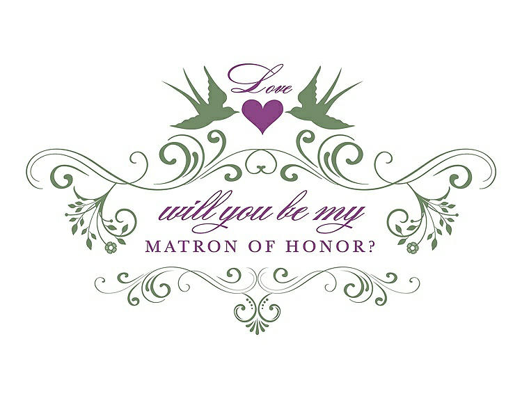 Front View - Clover & Orchid Will You Be My Matron of Honor Card - Classic