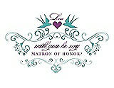 Front View Thumbnail - Capri & Orchid Will You Be My Matron of Honor Card - Classic