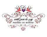 Front View Thumbnail - Coral & Orchid Will You Be My Matron of Honor Card - Classic