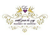 Front View Thumbnail - Daffodil & Orchid Will You Be My Matron of Honor Card - Classic
