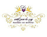 Front View Thumbnail - Daisy & Orchid Will You Be My Matron of Honor Card - Classic