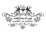 Front View Thumbnail - Ebony & Orchid Will You Be My Matron of Honor Card - Classic