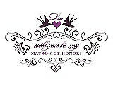 Front View Thumbnail - Eggplant & Orchid Will You Be My Matron of Honor Card - Classic