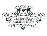 Front View Thumbnail - Emerald & Orchid Will You Be My Matron of Honor Card - Classic