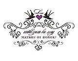 Front View Thumbnail - Espresso & Orchid Will You Be My Matron of Honor Card - Classic