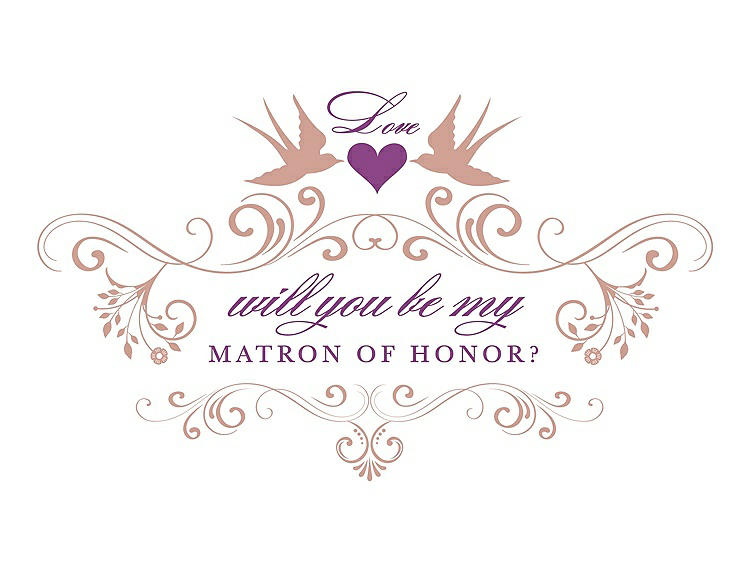 Front View - Fresco & Orchid Will You Be My Matron of Honor Card - Classic