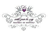 Front View Thumbnail - Frost & Orchid Will You Be My Matron of Honor Card - Classic