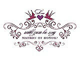 Front View Thumbnail - Fruit Punch & Orchid Will You Be My Matron of Honor Card - Classic