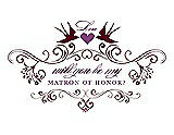 Front View Thumbnail - Garnet & Orchid Will You Be My Matron of Honor Card - Classic