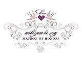 Front View Thumbnail - Ice Pink & Orchid Will You Be My Matron of Honor Card - Classic