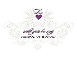 Front View Thumbnail - Ivory & Orchid Will You Be My Matron of Honor Card - Classic