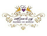 Front View Thumbnail - Mango & Orchid Will You Be My Matron of Honor Card - Classic