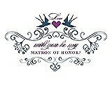 Front View Thumbnail - Marine & Orchid Will You Be My Matron of Honor Card - Classic
