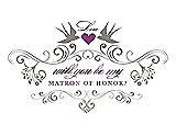 Front View Thumbnail - Mocha & Orchid Will You Be My Matron of Honor Card - Classic