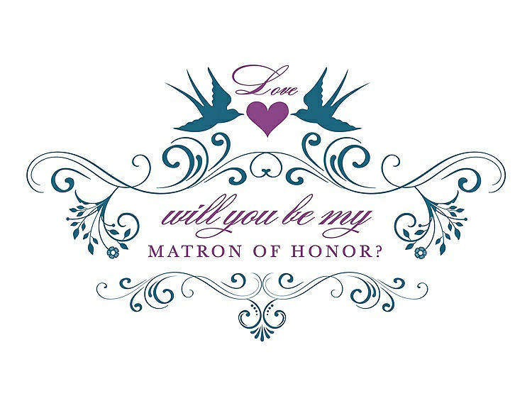 Front View - Mosaic & Orchid Will You Be My Matron of Honor Card - Classic