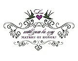Front View Thumbnail - Moss & Orchid Will You Be My Matron of Honor Card - Classic