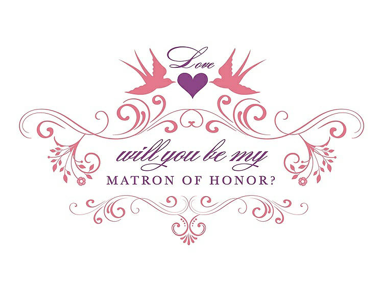 Front View - Nectar & Orchid Will You Be My Matron of Honor Card - Classic