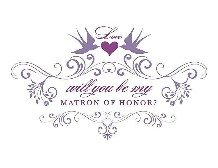 Front View - Passion & Orchid Will You Be My Matron of Honor Card - Classic