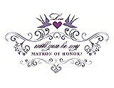 Front View Thumbnail - Passion & Orchid Will You Be My Matron of Honor Card - Classic