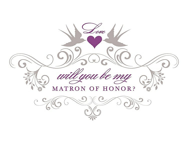 Front View - Pebble Beach & Orchid Will You Be My Matron of Honor Card - Classic
