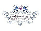 Front View Thumbnail - Periwinkle - PANTONE Serenity & Orchid Will You Be My Matron of Honor Card - Classic
