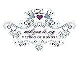 Front View Thumbnail - Platinum & Orchid Will You Be My Matron of Honor Card - Classic