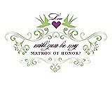 Front View Thumbnail - Pistachio & Orchid Will You Be My Matron of Honor Card - Classic