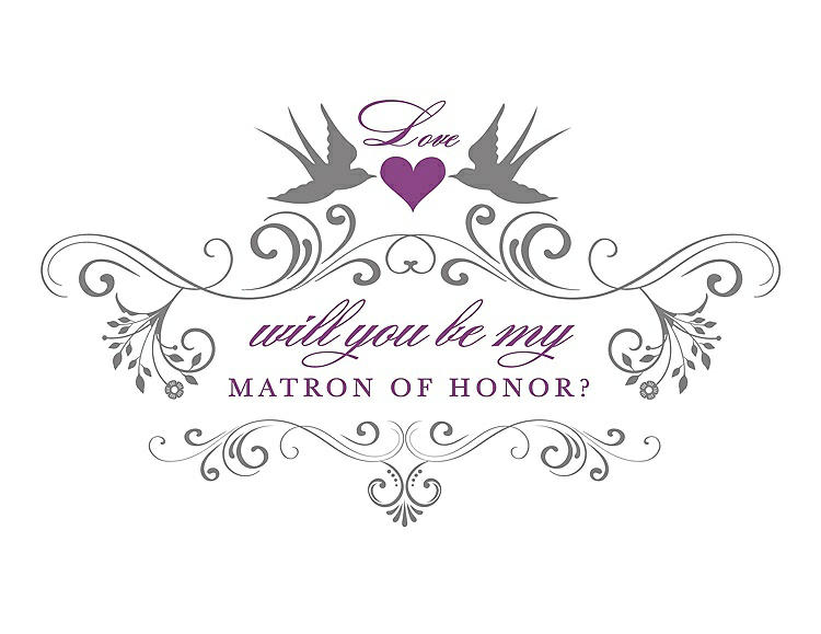 Front View - Quarry & Orchid Will You Be My Matron of Honor Card - Classic