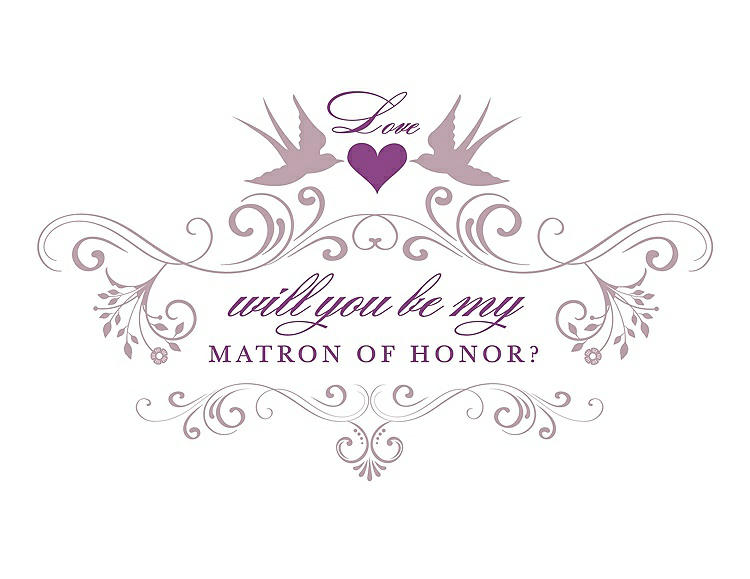 Front View - Quartz & Orchid Will You Be My Matron of Honor Card - Classic