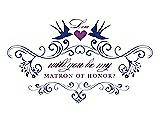 Front View Thumbnail - Sapphire & Orchid Will You Be My Matron of Honor Card - Classic