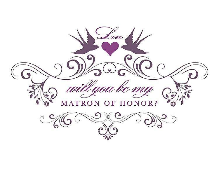 Front View - Smashing & Orchid Will You Be My Matron of Honor Card - Classic