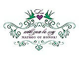 Front View Thumbnail - Shamrock & Orchid Will You Be My Matron of Honor Card - Classic