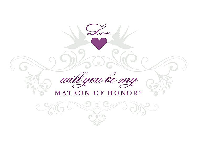 Front View - Starlight & Orchid Will You Be My Matron of Honor Card - Classic