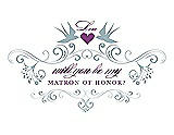 Front View Thumbnail - Surf Spray & Orchid Will You Be My Matron of Honor Card - Classic