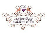 Front View Thumbnail - Tangerine & Orchid Will You Be My Matron of Honor Card - Classic