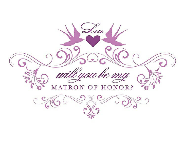 Front View - Tulip & Orchid Will You Be My Matron of Honor Card - Classic