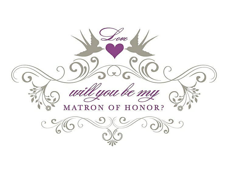 Front View - Twig & Orchid Will You Be My Matron of Honor Card - Classic